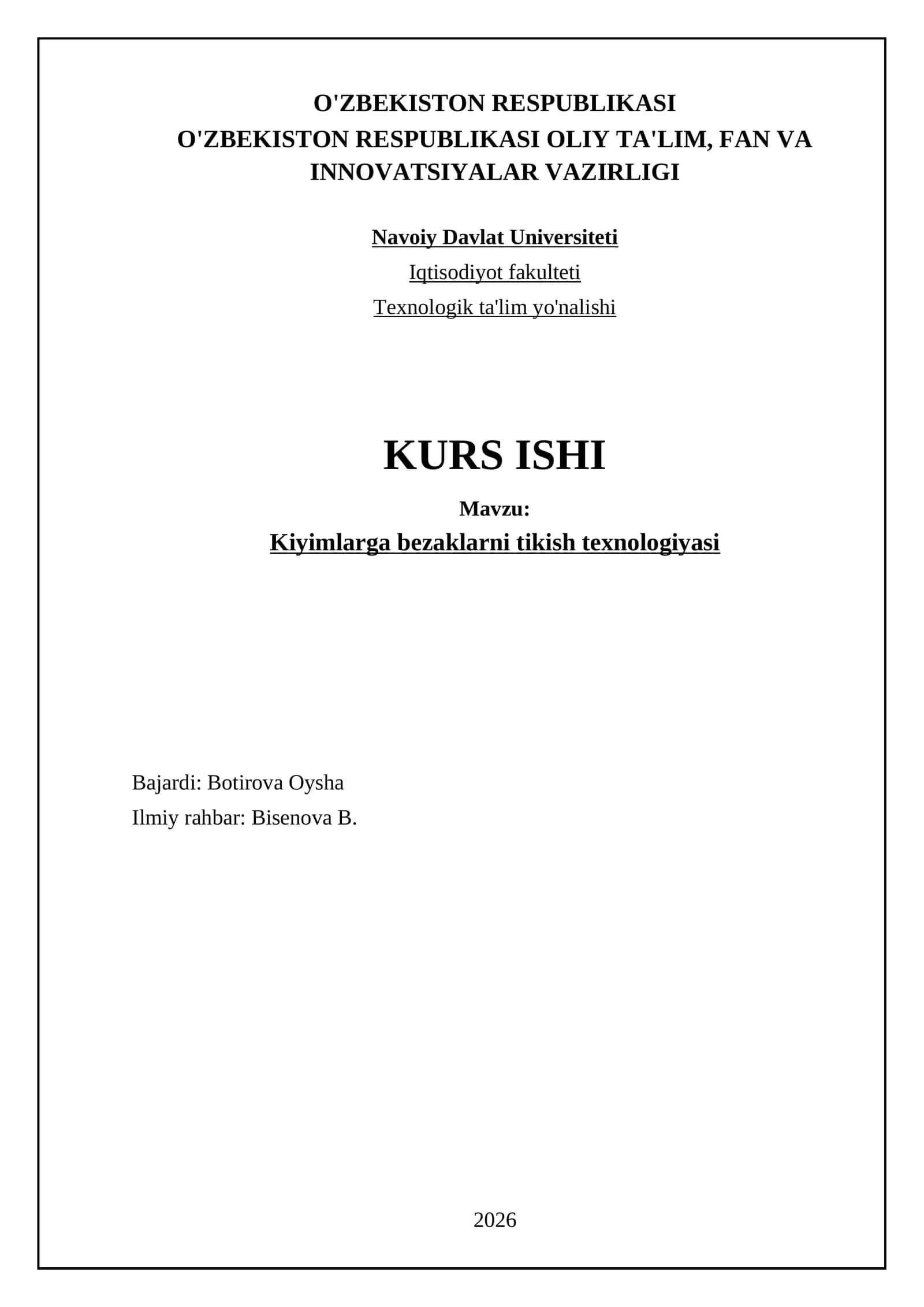 Kiyimlarga bezaklarni tikish texnologiyasi 1