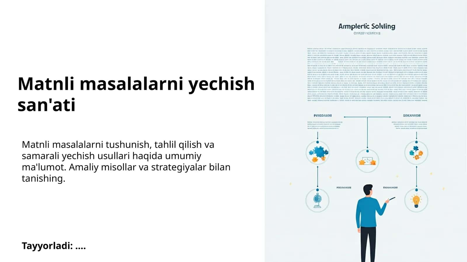 Matnli masalalarni yechish san'ati 1