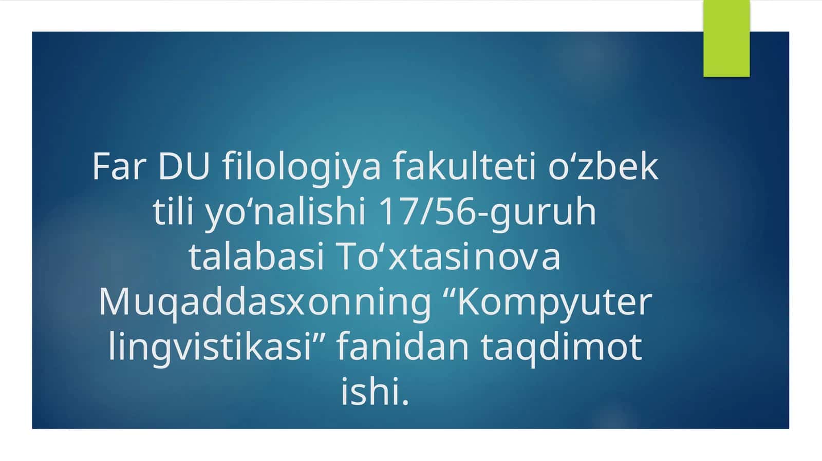 Kompyuterlingvistikasida avtomatik tarjima yo‘nalishi 1