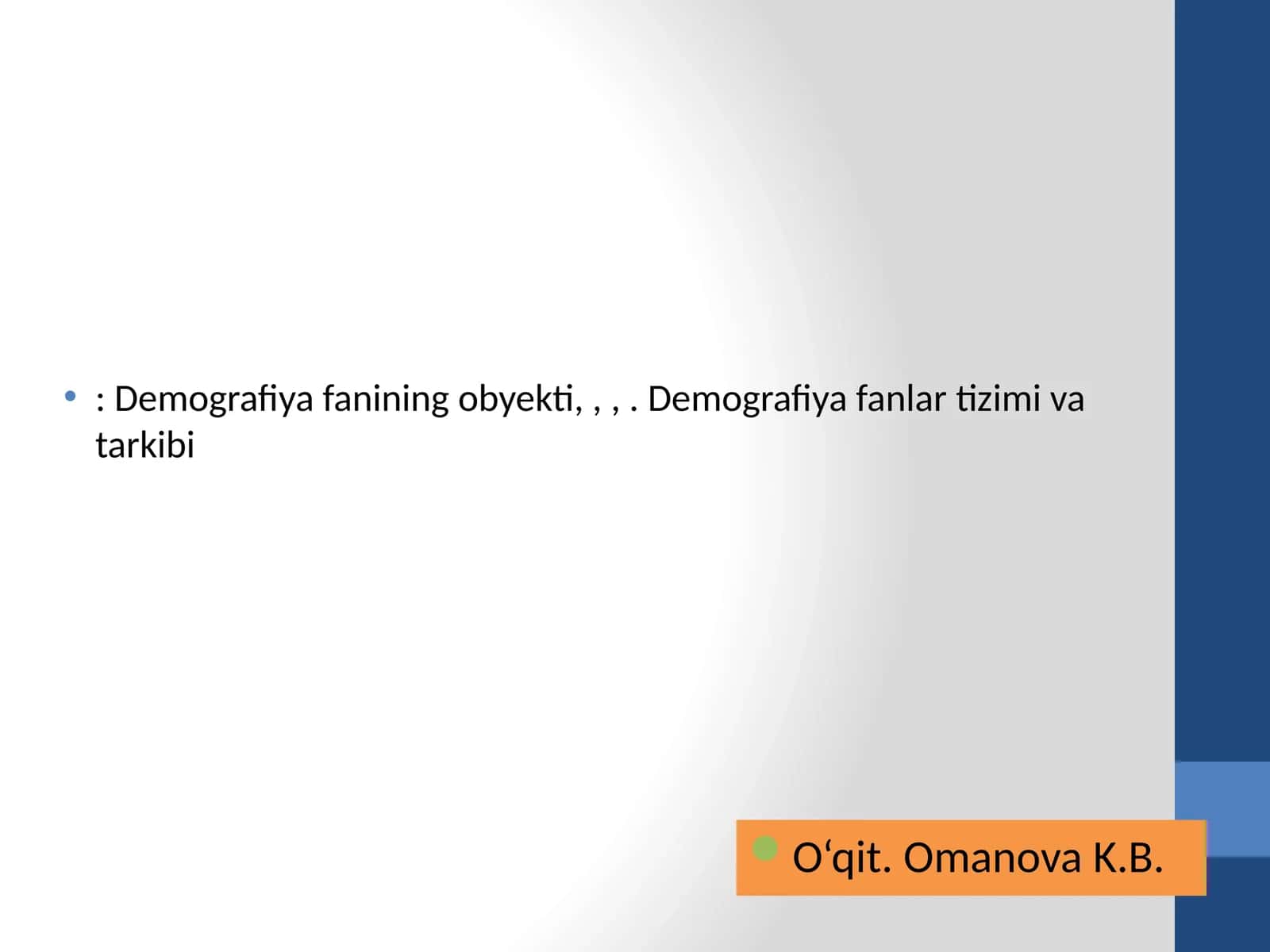 Demografiya fanlar tizimi va tarkibi 1