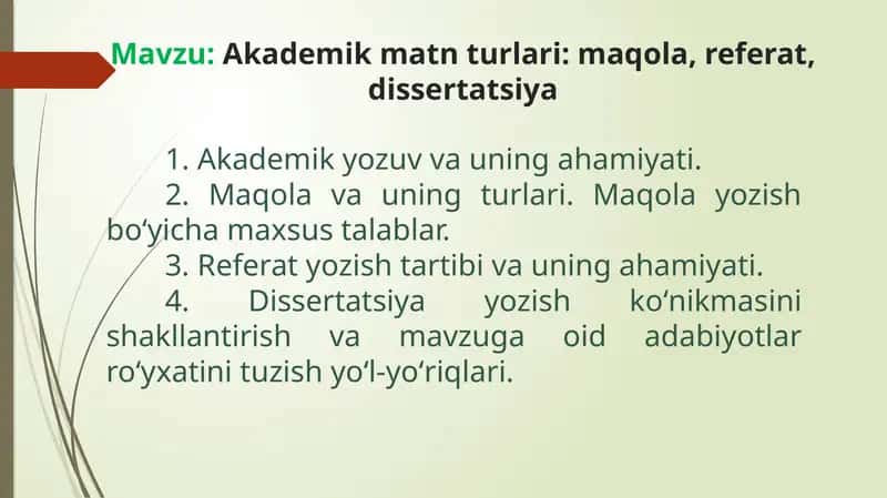 Akademik yozuv va uning ahamiyati 1