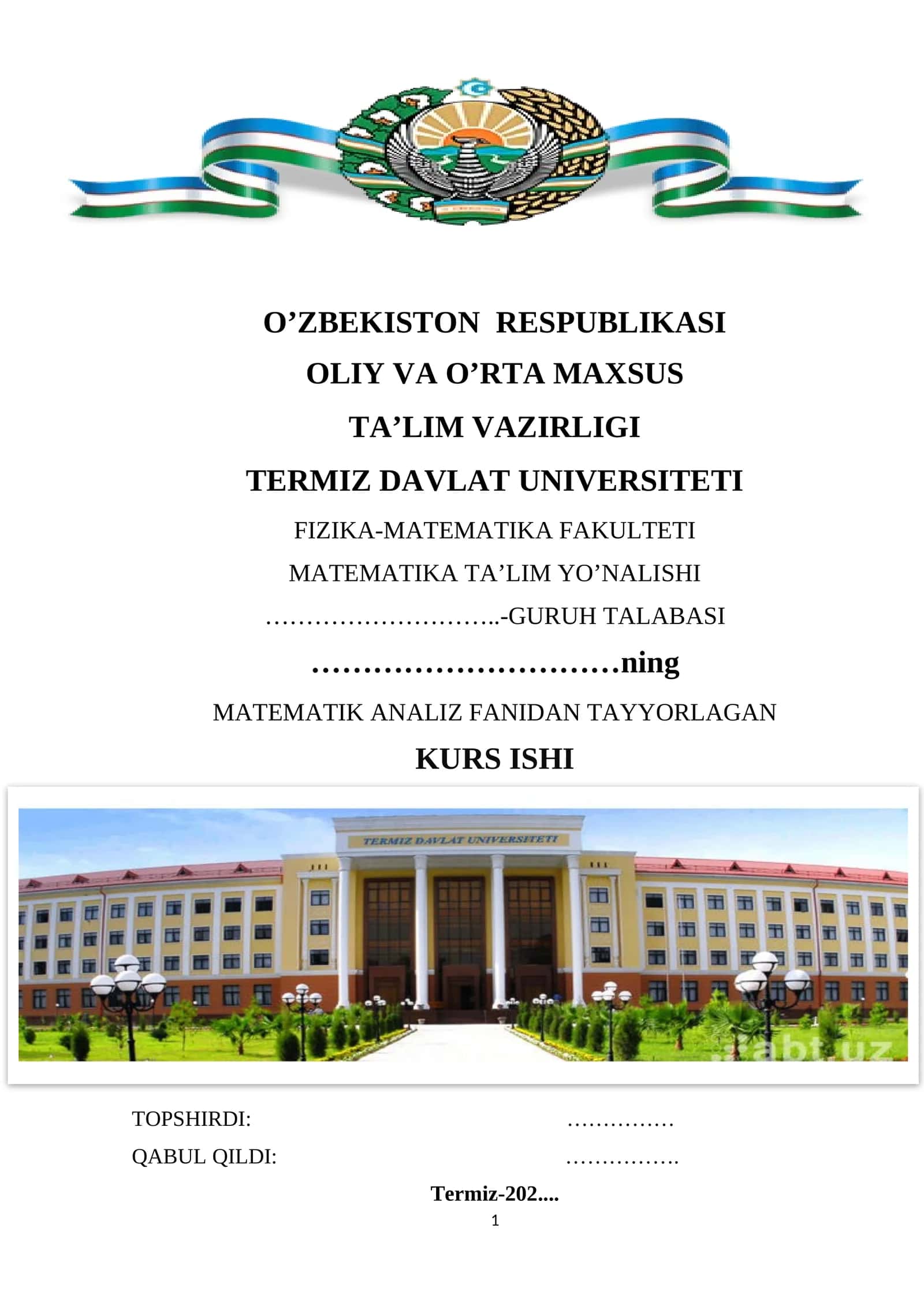 Birinchi tur sirt integrallari 1