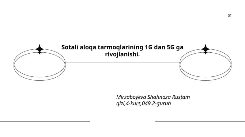 Sotali aloqa tarmoqlarining 1G dan 5G ga rivojlanishi 1