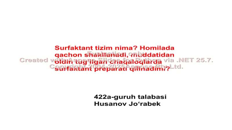 Surfaktant tizim 1