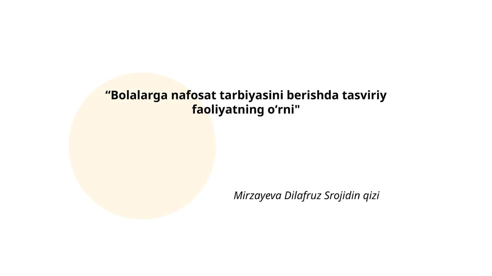 Bolalarga nafosat tarbiyasini berishda tasviriy faoliyatning oʻrni 1