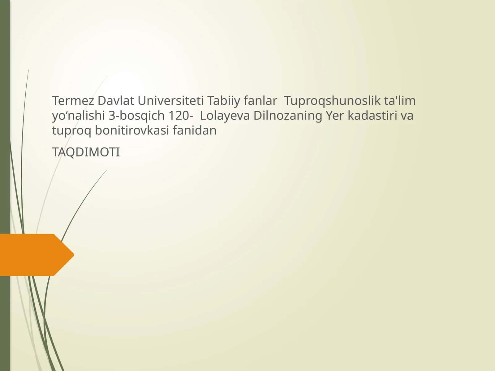 Tuproq Xususiyatlari Bilan Hosil O‘rtasidagi Korrelyatsion Bog‘lanishlar va Uni Tasvirlash yo‘llari 1