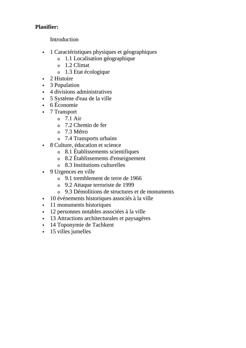 Planifier 1