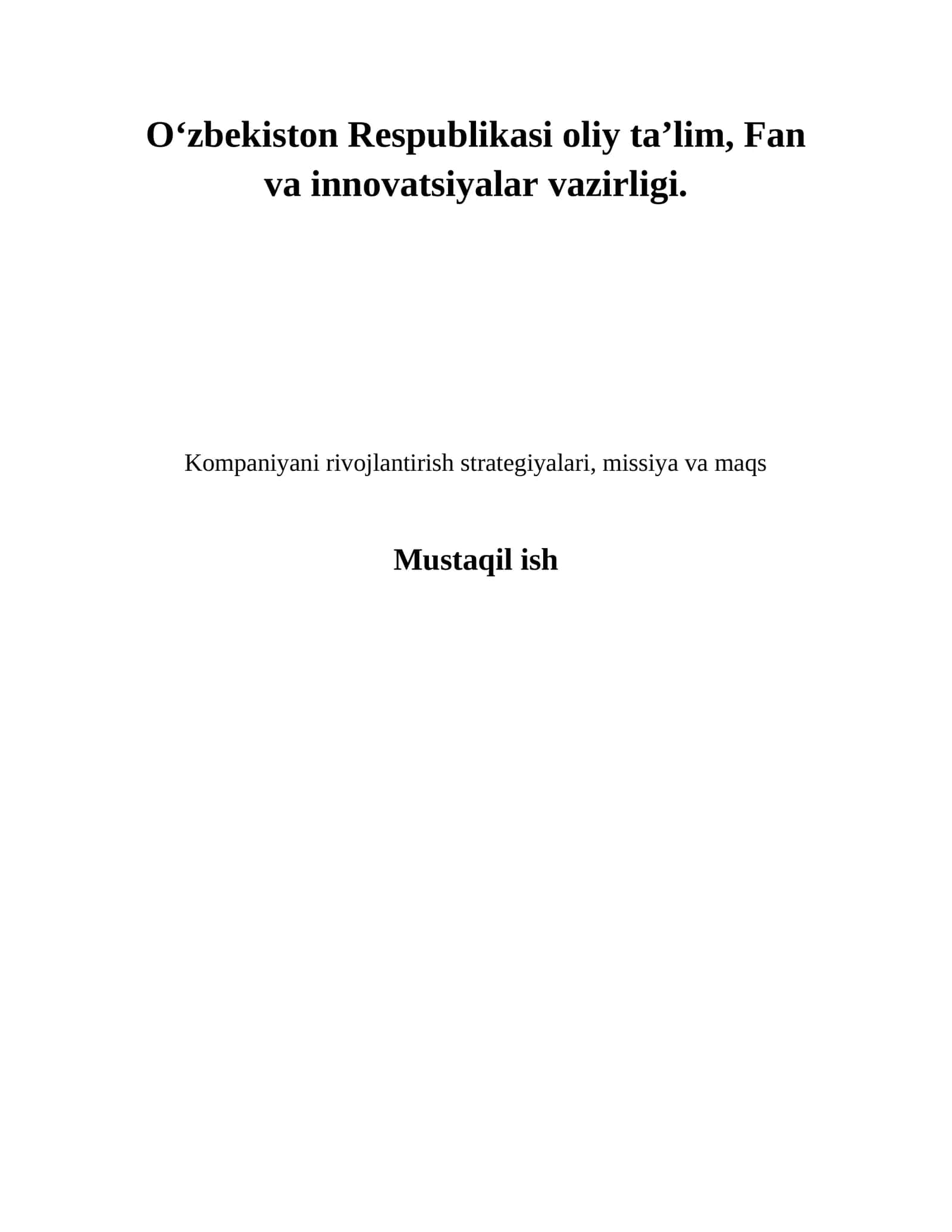 Rivojlanish tahlili 1