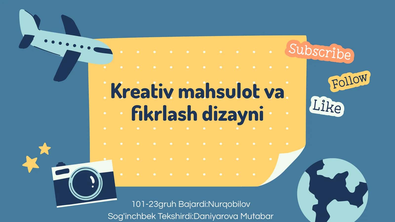 Kreativ mahsulot va fikrlash dizayni 1