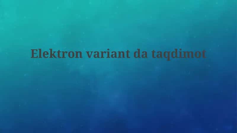 Electronvariant dataqdimot 1