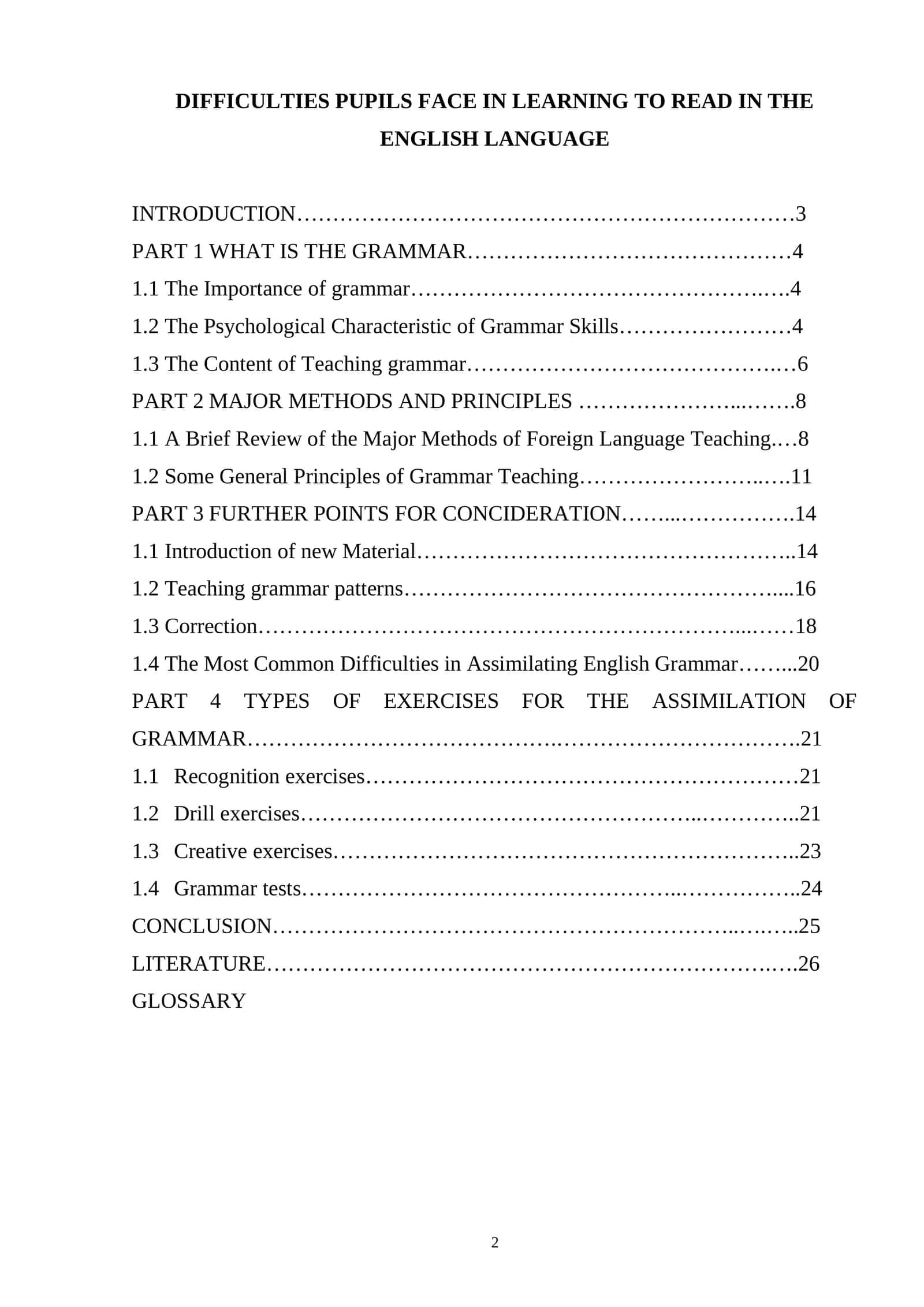 DIFFICULTIES PUPILS FACE IN LEARNING TO READ IN THE ENGLISH LANGUAGE 1