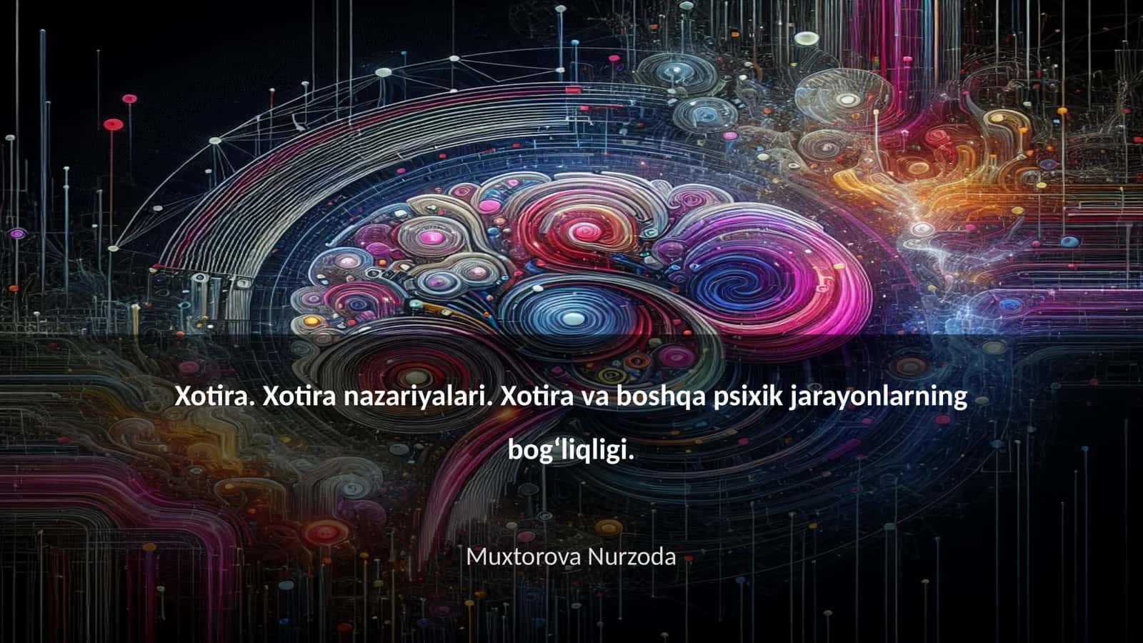 Xotira va boshqa psixik jarayonlarning bogʻliqligi 1