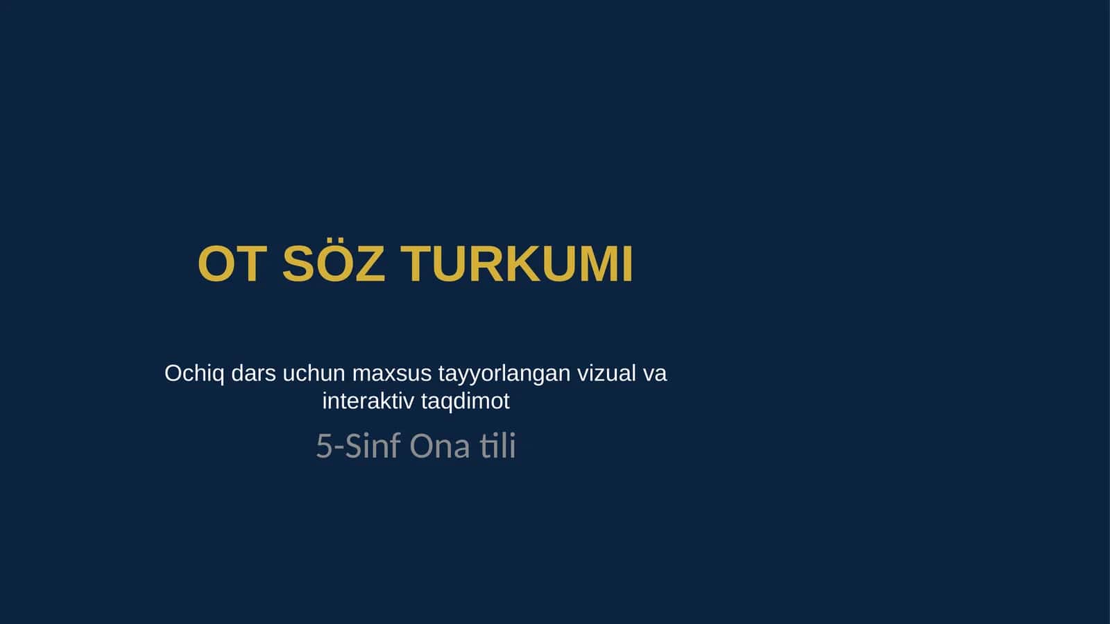 OT SÖZ TURKUMI 1