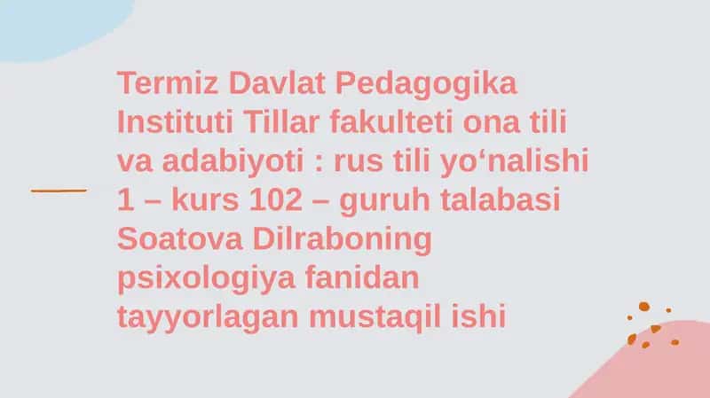 Maktabgacha yoshdagi bolalarning bilish jarayonlari tushunchasi 1