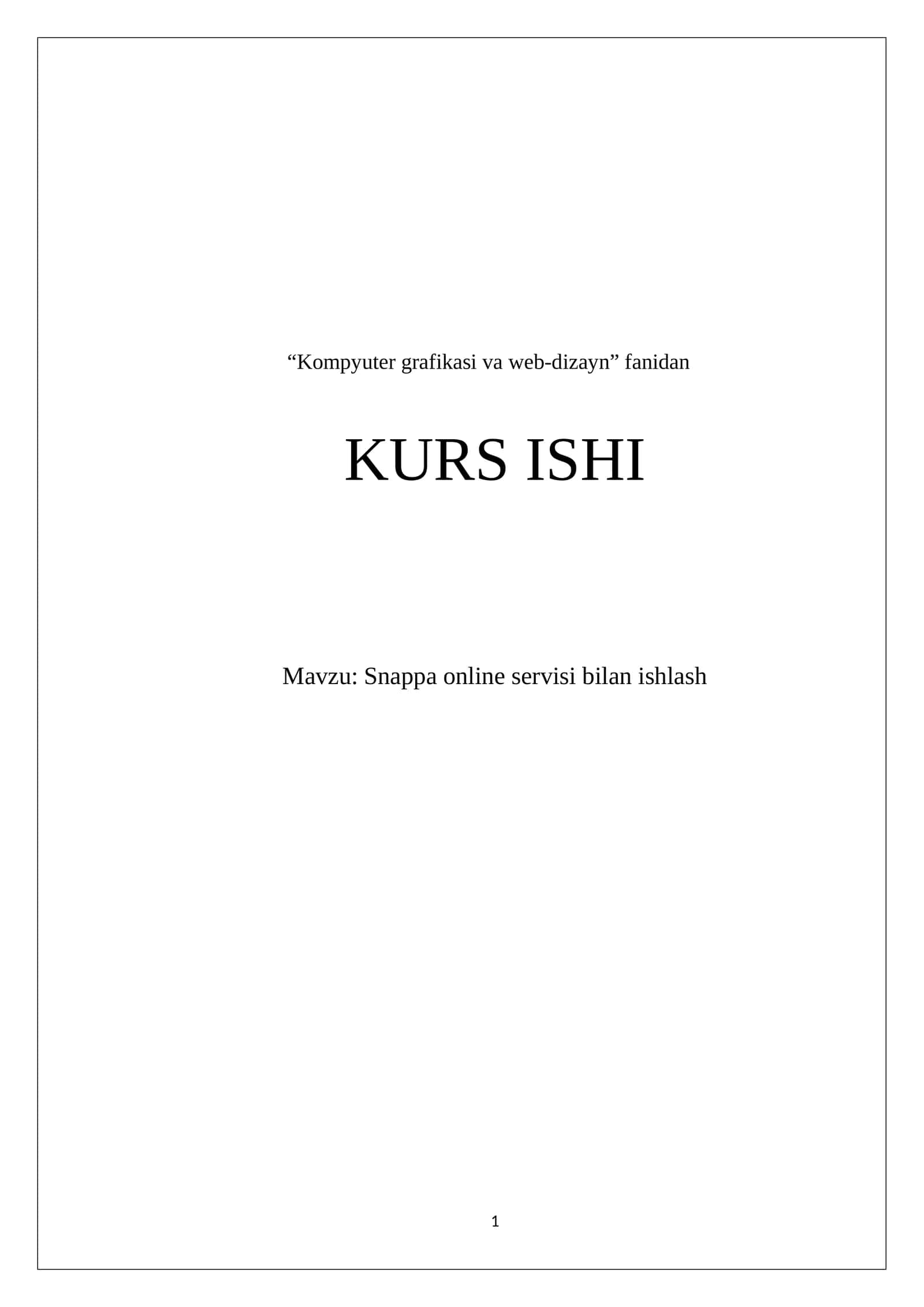 Snappa online servisi bilan ishlash 1