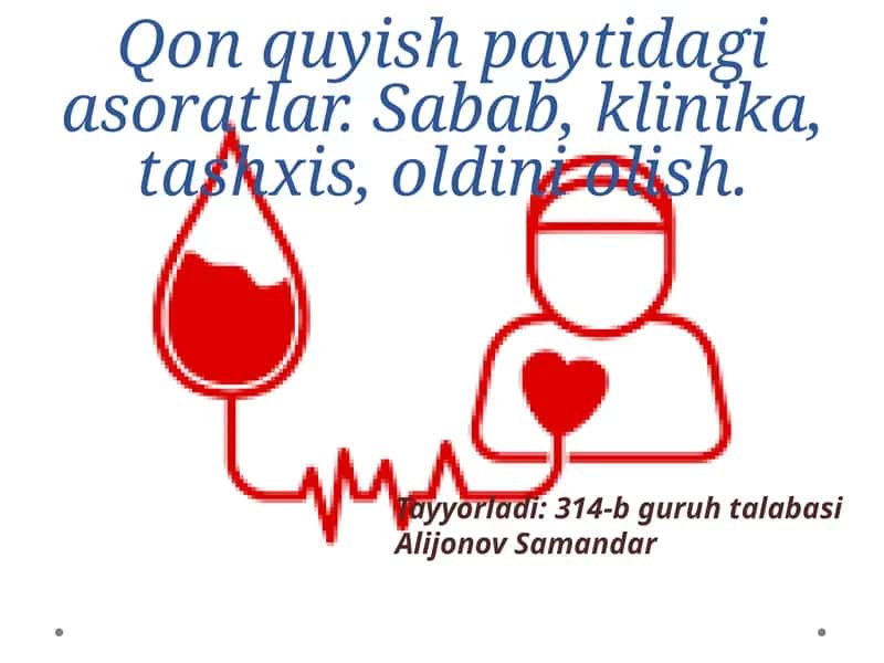 Febril gemolitik bo'lmagan transfuzion reaktsiyalar 1
