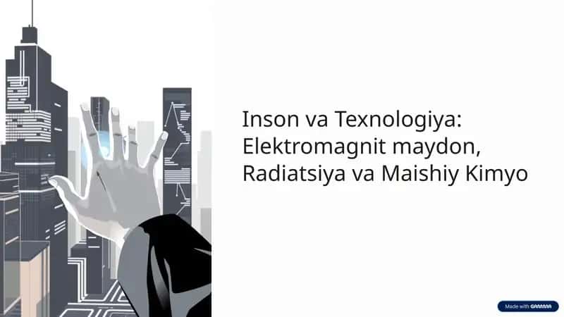 Inson va texnologiya. Elektromagnit maydon, radiatsiya va maishiy kimyo 1
