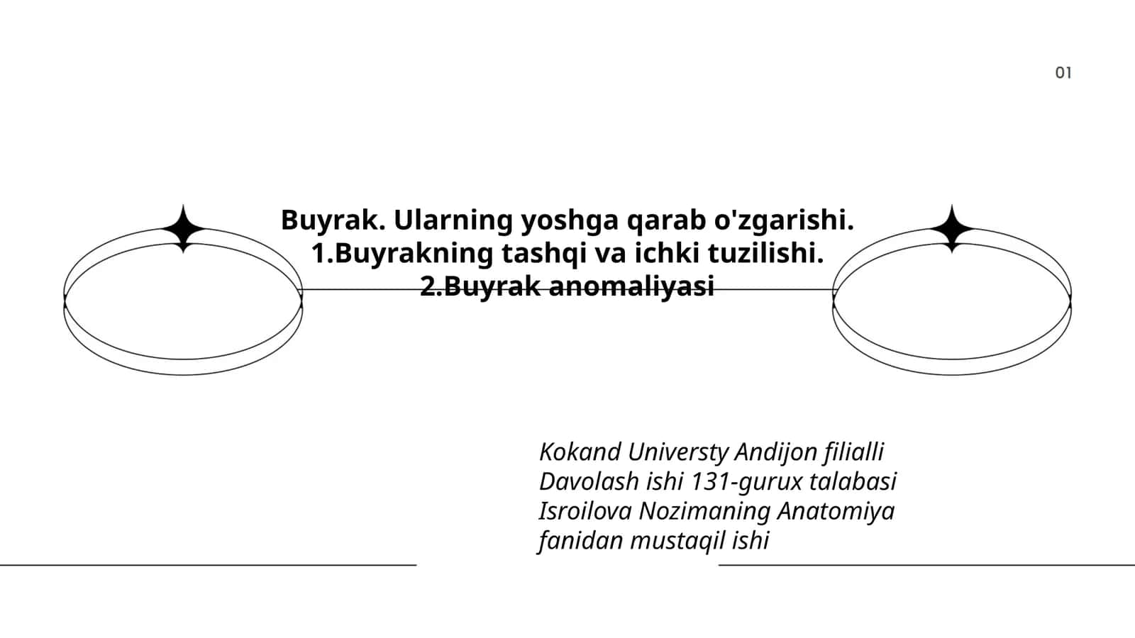 Buyrakning tashqi va ichki tuzilishi 1