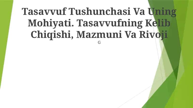 Tasavvuf Tushunchasi Va Uning Mohiyati 1