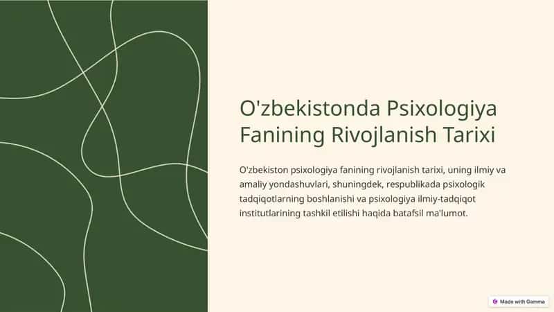 Psixologiya Fanining Rivojlanish Tarixi 1