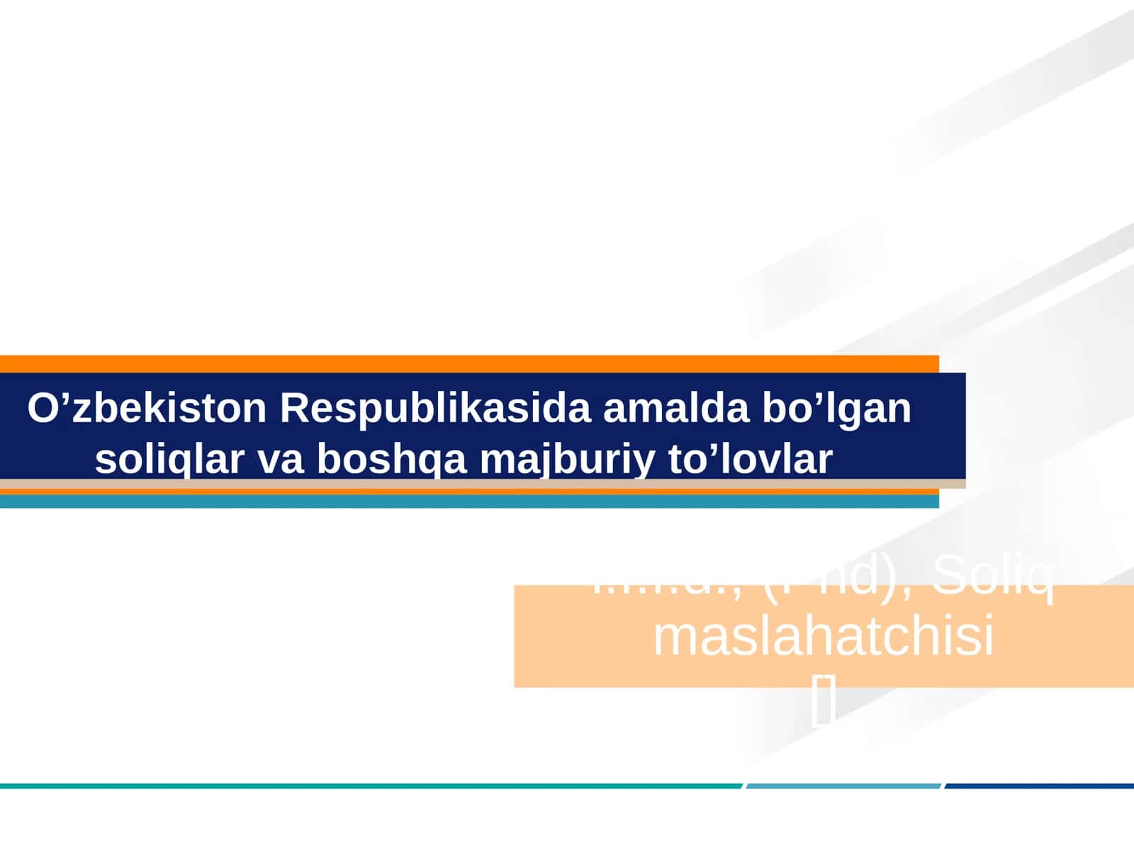 O’zbekiston Respublikasida amalda bo’lgan soliqlar va boshqa majburiy to’lovlar 1