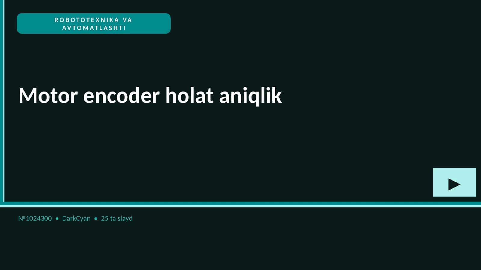 ROBOTOTEXNIKA VA AVTOMATLASHTI 1