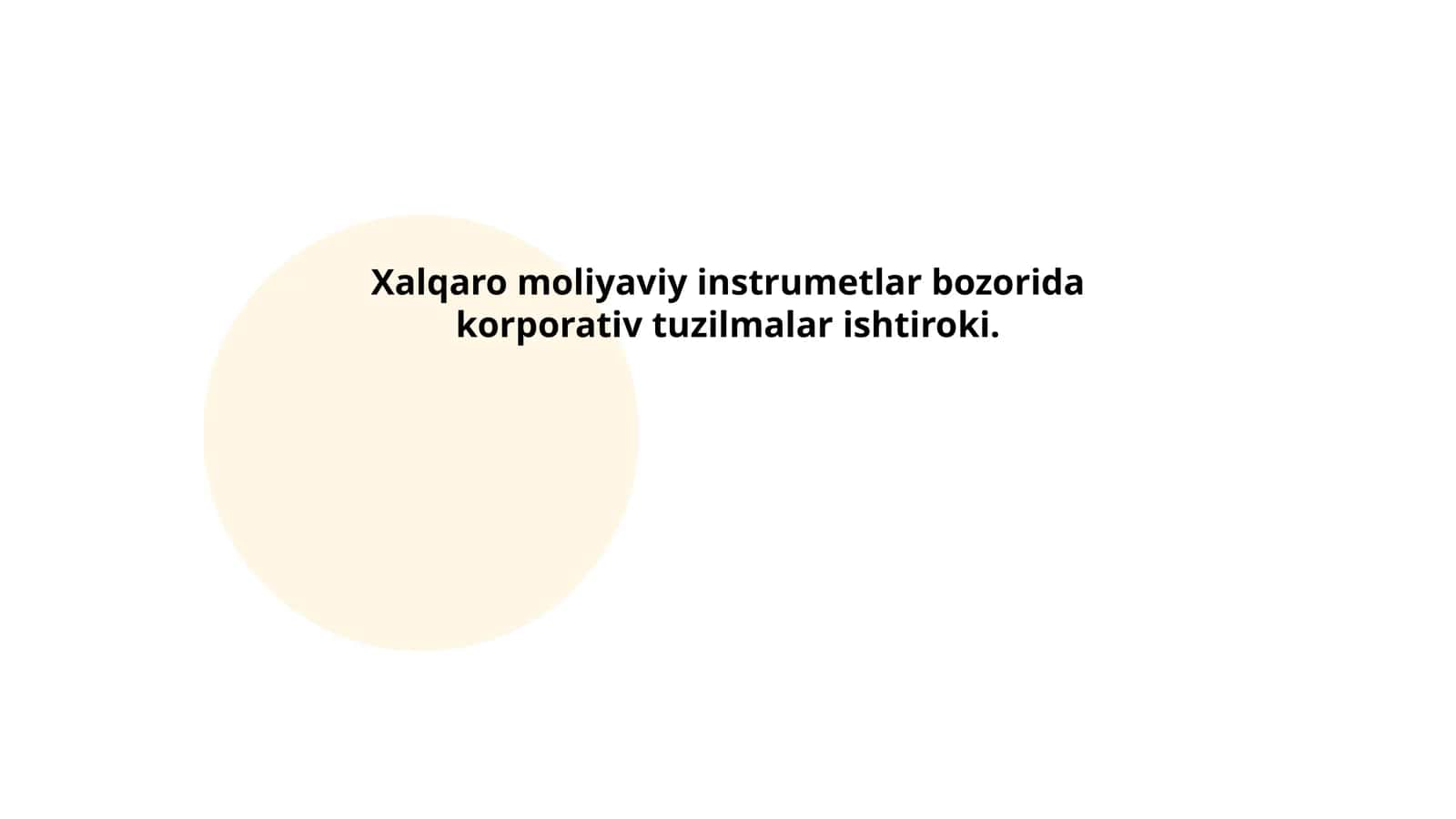 Korporativ Tuzilmalar va Xalqaro Moliya Bozorlari 1