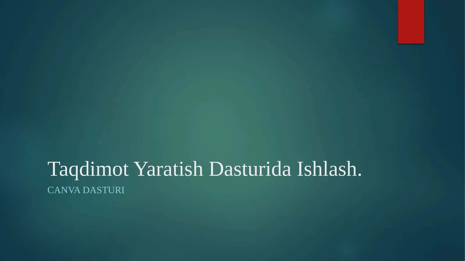 Taqdimot Yaratish Dasturida Ishlash 1