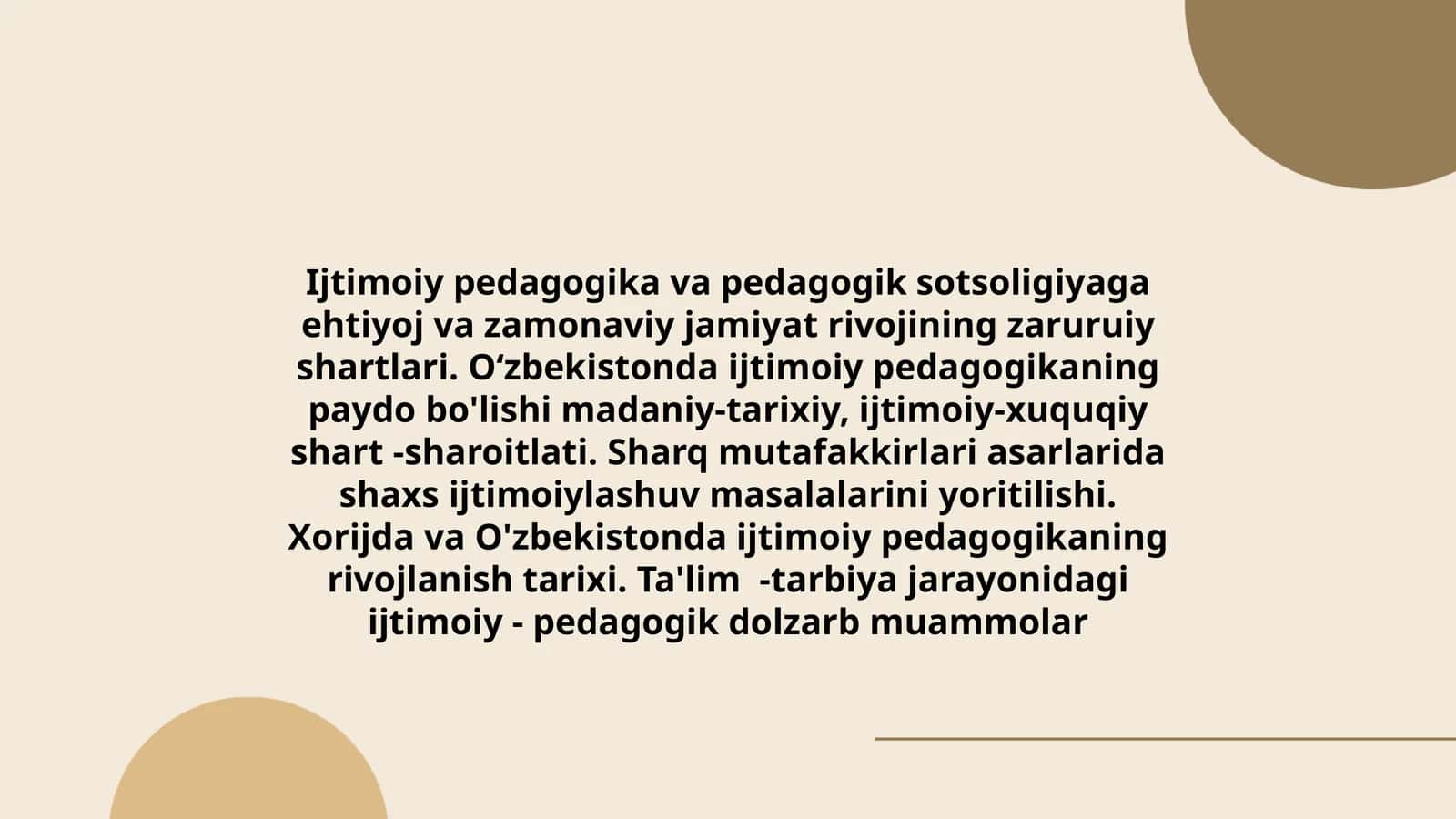 Ijtimoiy pedagogika va pedagogik sotsoligiyaga ehtiyoj va zamonaviy jamiyat rivojining zaruruiy shartlari 1