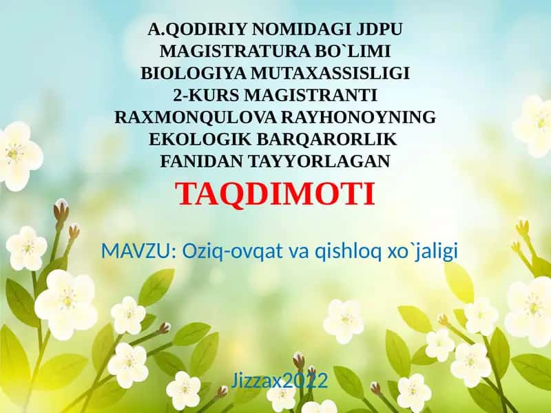 Qishloqxoʻjaligi 1