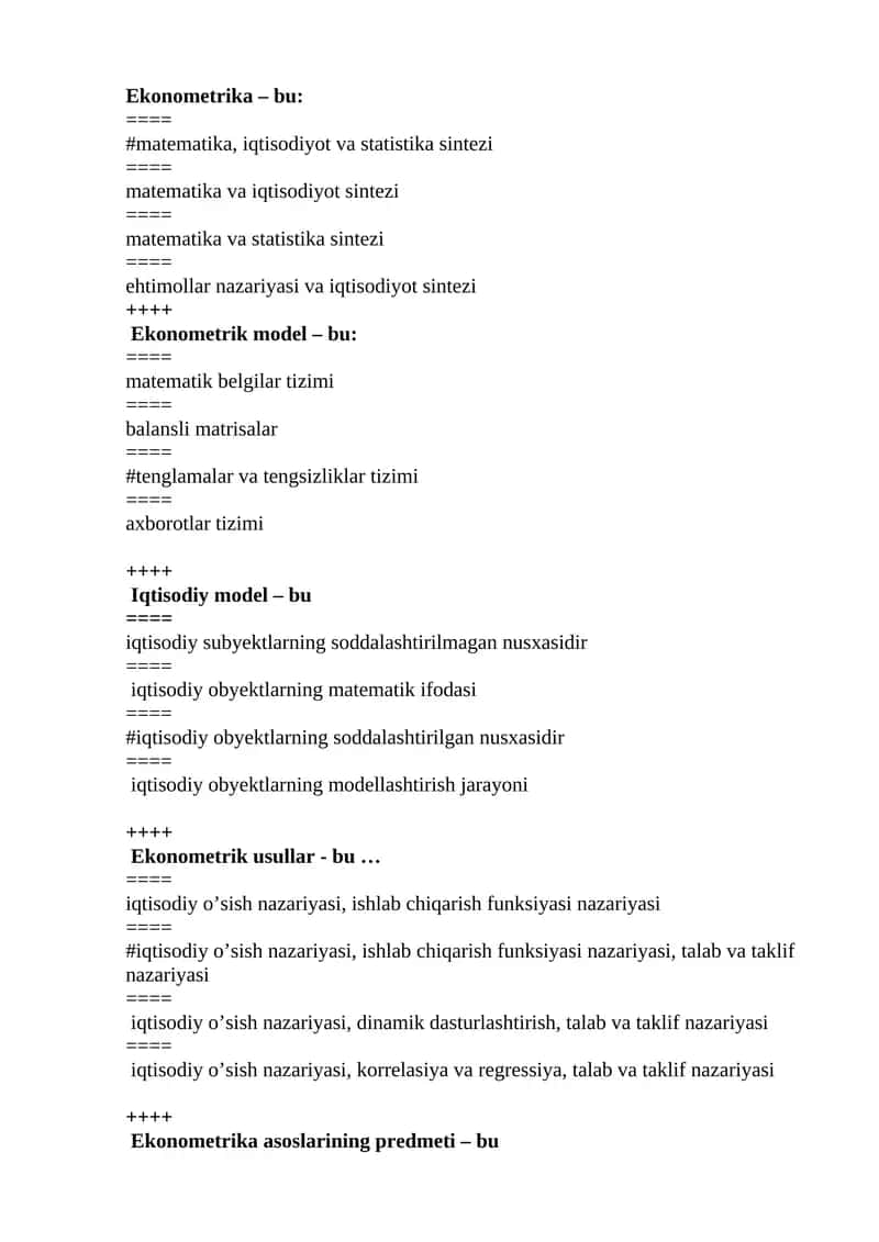 Ekonometrika 1