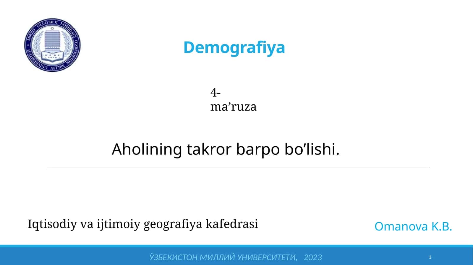 Demografiya 1