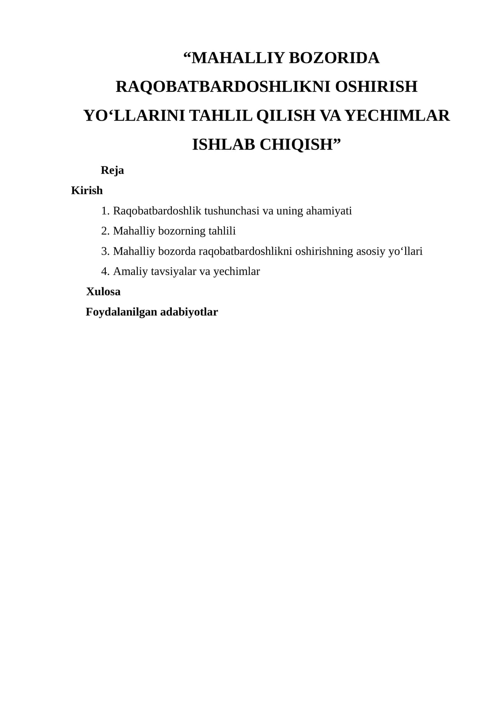 Raqobatbardoshlikni oshirish 1