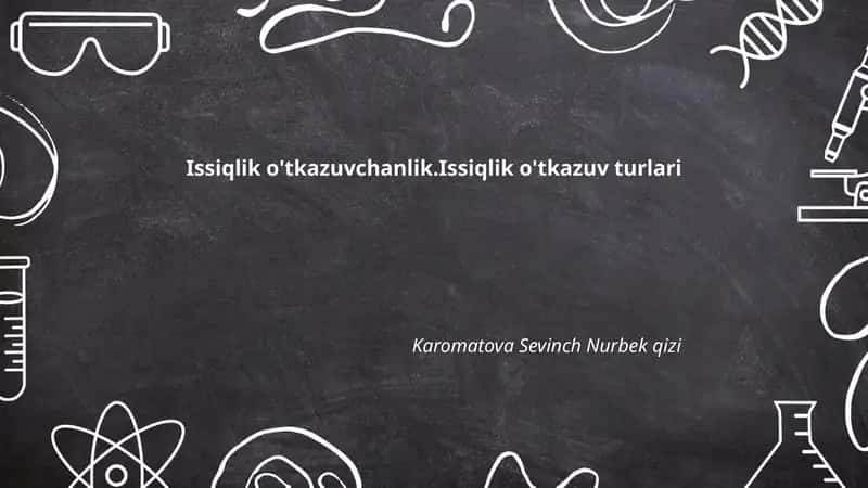 Issiqlik o'tkazuvchanlik 1