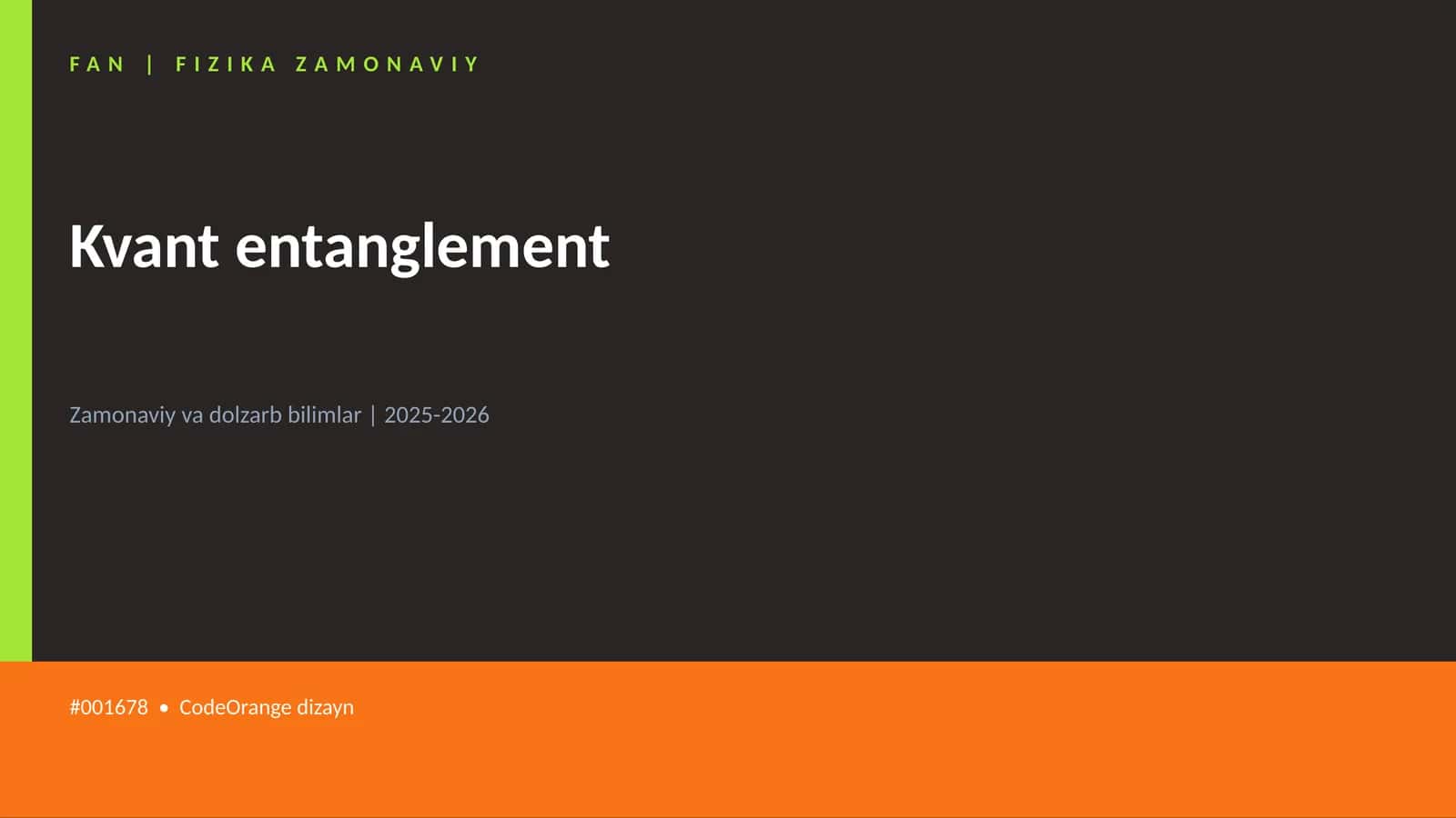 Kvant entanglement 1