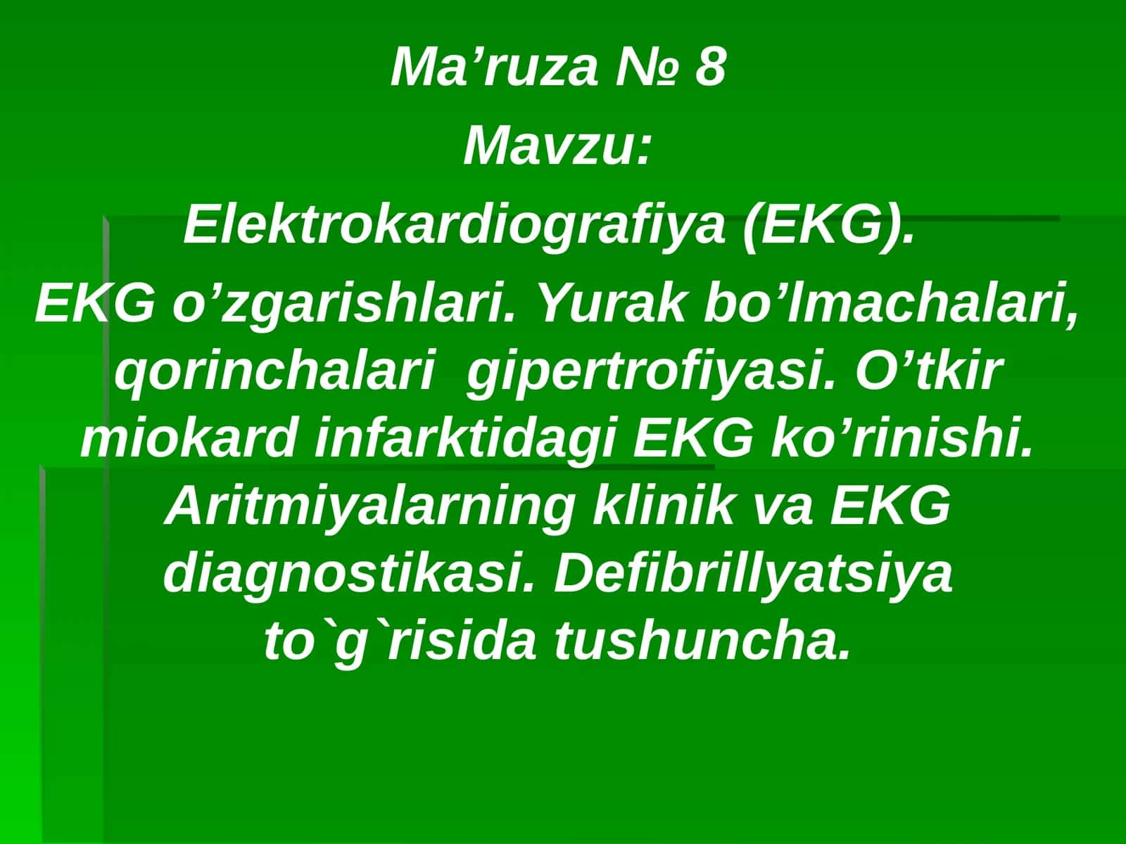 EKG.Defibrilyatsiya 1