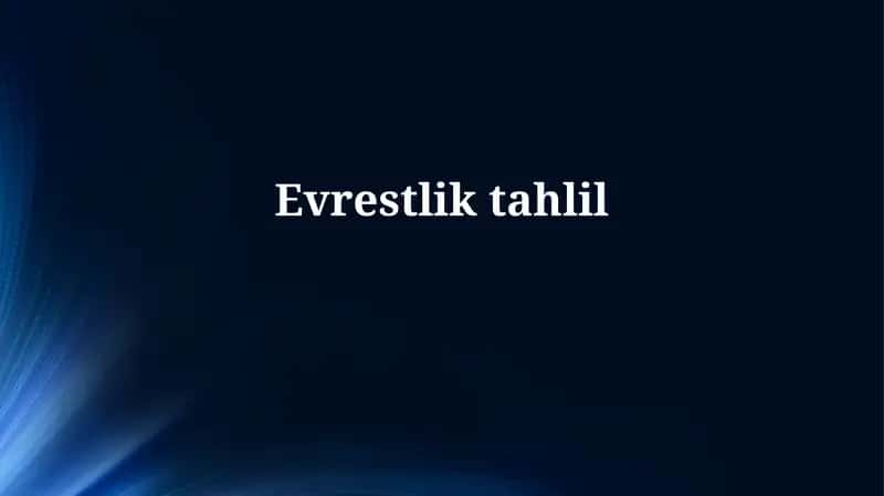 Evrestliktahlil 1