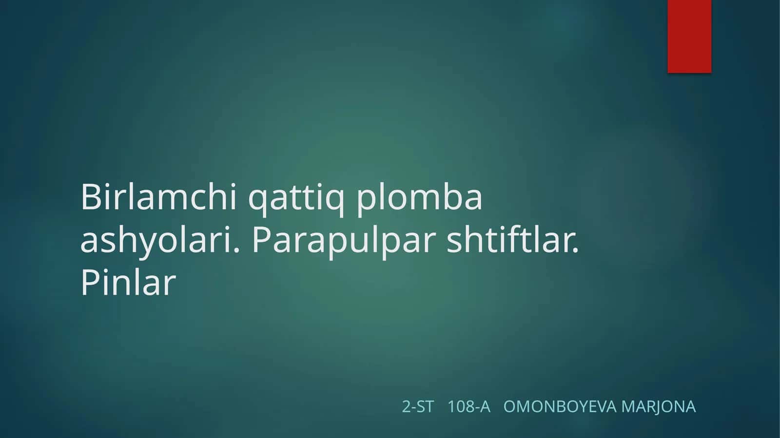 Birlamchi qattiq plomba ashyolari 1