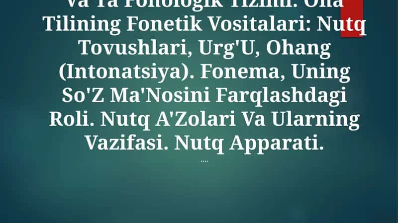 Fonetika Va Fonologiya 1