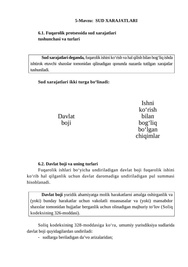 SUD XARAJATLARI 1