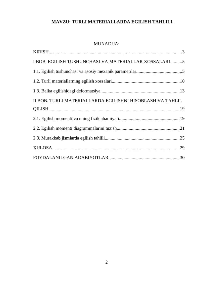 TURLI MATERIALLARDA EGILISH TAHLILI 1