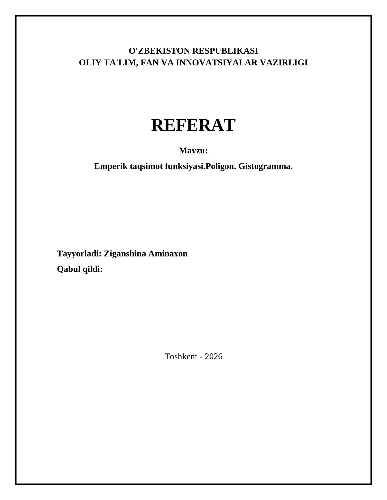Emperik taqsimot funksiyasi.Poligon. Gistogramma 1