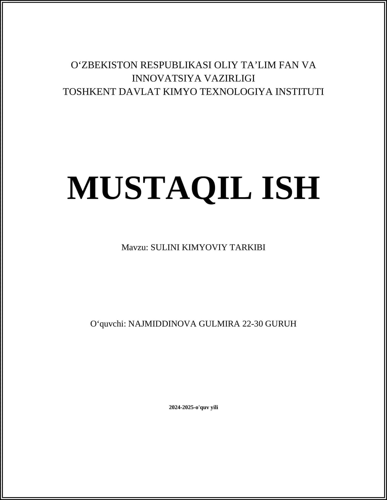 SULINI KIMYOVIY TARKIBI 1