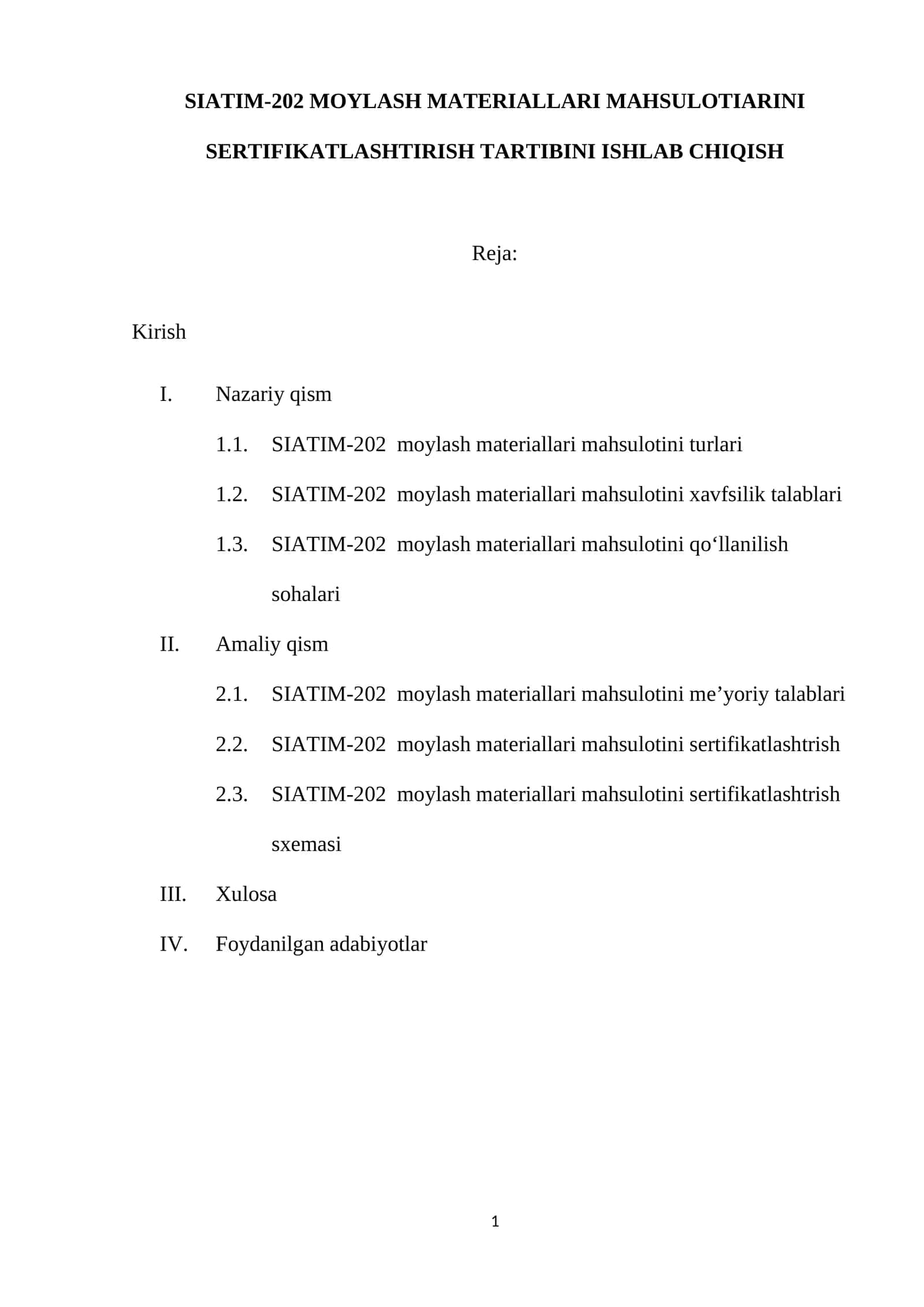 SIATIM-202 MOYLASH MATERIALLARI MAHSULOTIARINI SERTIFIKATLASHTIRISH TARTIBINI ISHLAB CHIQISH 1