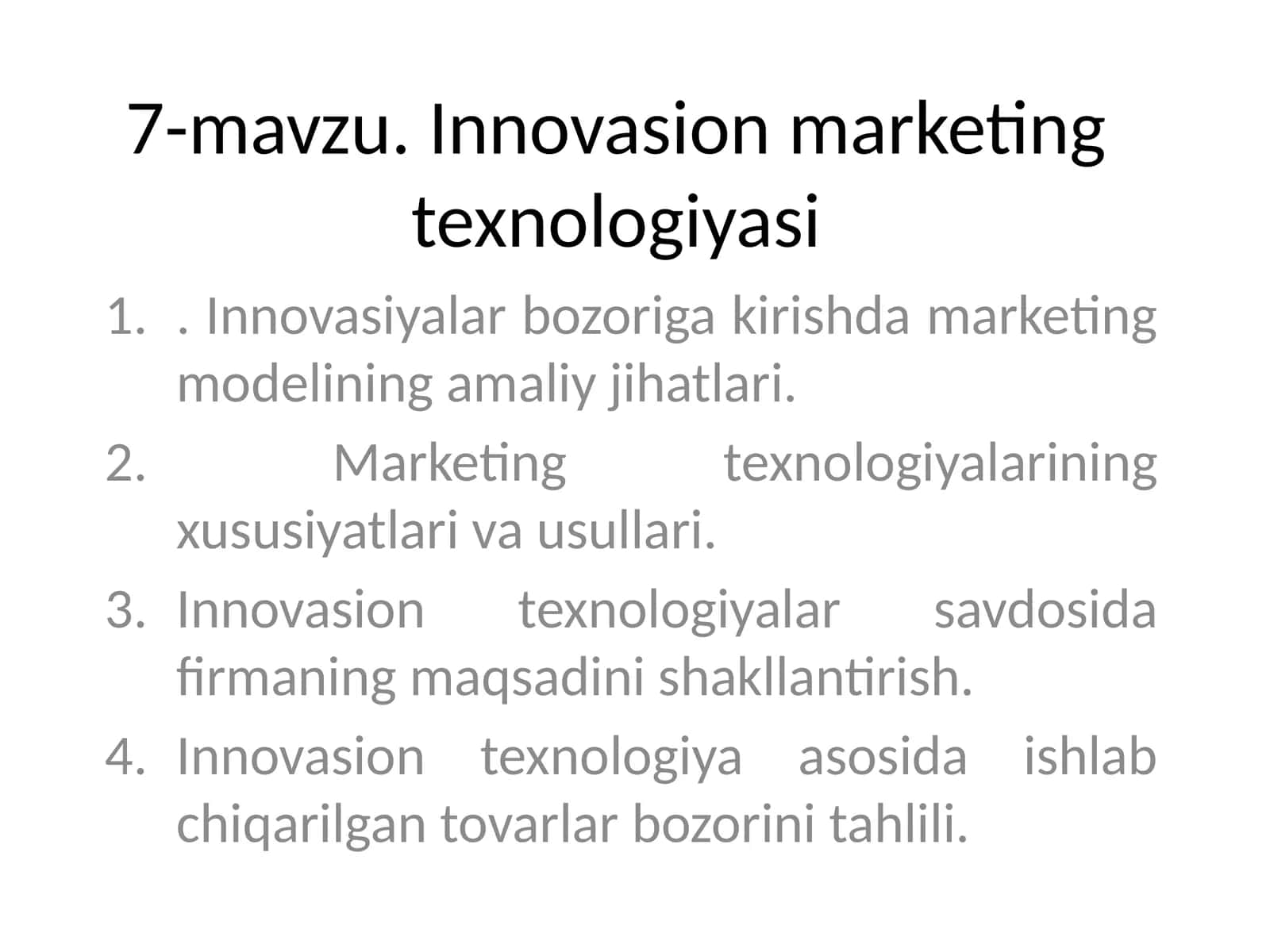 Innovasion marketing texnologiyasi 1