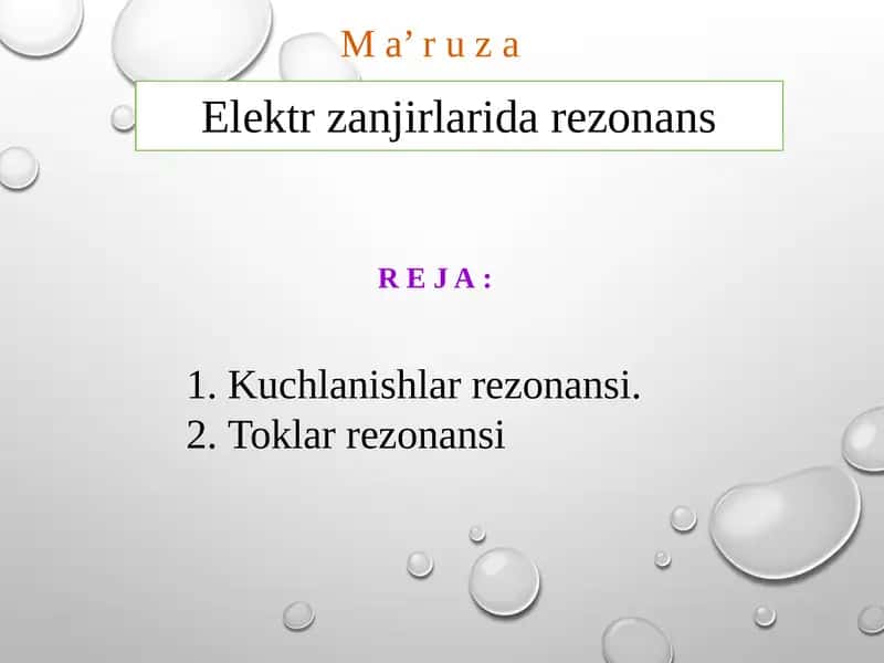 Elektrzanjirlaridarezonans 1
