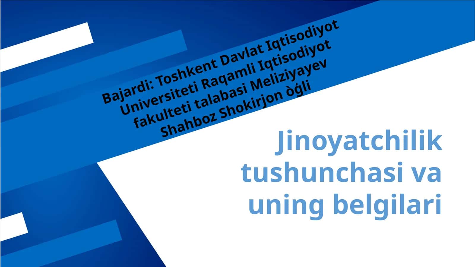 Jinoyatchilik tushunchasi va uning belgilari 1