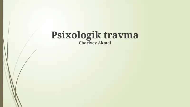Psixologik travma 1