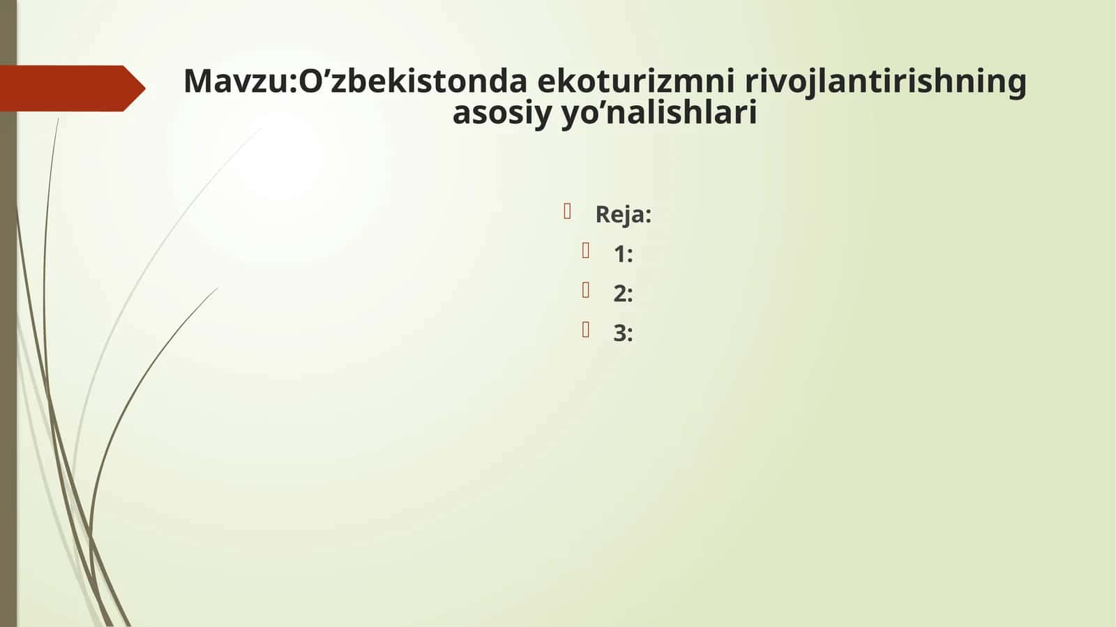 O’zbekistonda ekoturizmni rivojlantirishning asosiysi 1