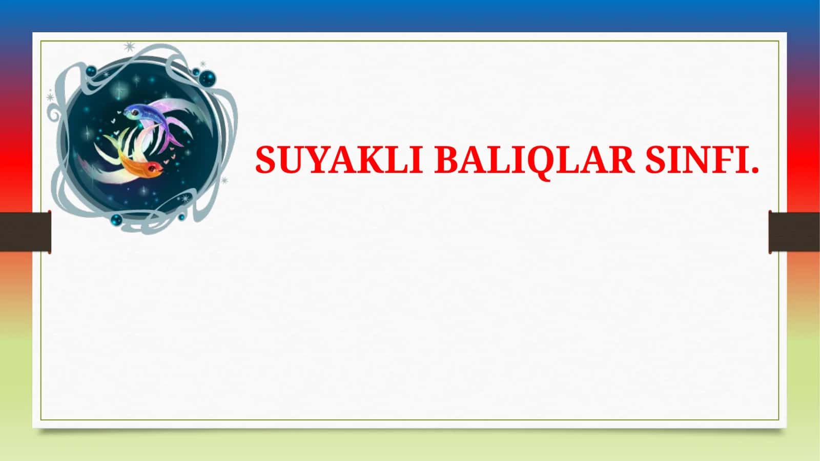 Tog’ayli baliqlar sinfi 1